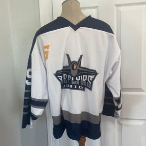 Pensacola, Junior ice Flyers hockey jersey military jet white adult size small S